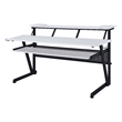 ACME Saida MDF Wood and Metal Rectangular Music Desk in White and Black