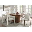 ACME Gamarya Contemporary Wood Oval Dining Table with Vertical Pattern in Oak