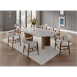 ACME Darcy Rubber Wood and Marble Dining Table in Gray & Dark Walnut