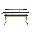 ACME Saida MDF Wood and Metal Rectangular Music Desk in Black and Muted Gold