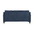 ACME Horatio Transitional Wood and Chenille Fabric Upholstered Sofa in Navy
