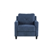 ACME Horatio Transitional Wood and Chenille Fabric Upholstered Chair in Navy