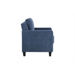 ACME Horatio Transitional Wood and Chenille Fabric Upholstered Chair in Navy