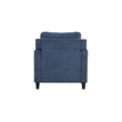 ACME Horatio Transitional Wood and Chenille Fabric Upholstered Chair in Navy