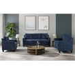 ACME Horatio Transitional Wood and Chenille Fabric Upholstered Chair in Navy