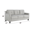 ACME Horatio Transitional Wood and Chenille Fabric Upholstered Sofa in Taupe