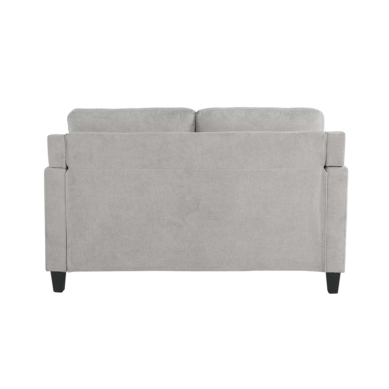 ACME Horatio Transitional Wood and Chenille Fabric Upholstered Loveseat in Taupe
