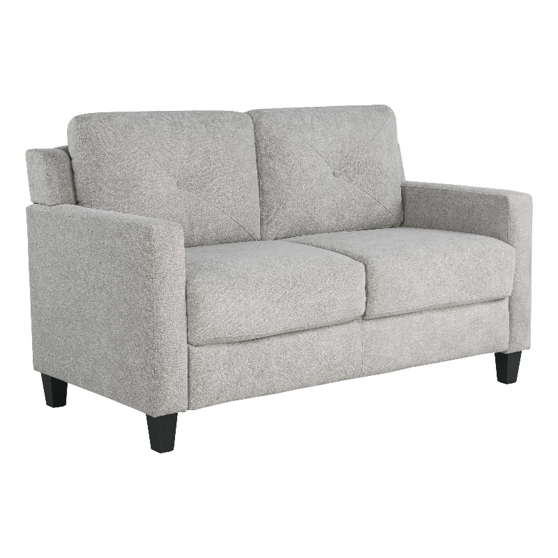 ACME Horatio Transitional Wood and Chenille Fabric Upholstered Loveseat in Taupe
