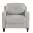 ACME Horatio Transitional Wood and Chenille Fabric Upholstered Chair in Taupe