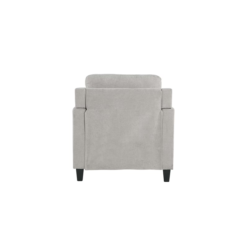 ACME Horatio Transitional Wood and Chenille Fabric Upholstered Chair in Taupe