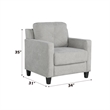 ACME Horatio Transitional Wood and Chenille Fabric Upholstered Chair in Taupe