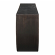 ACME Maceo Wood Half-Moon Console Table with Lower Shelf in Black & Gold