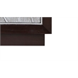 ACME Geranio Wood 3-Door Console Cabinet in Metallic Silver & Walnut