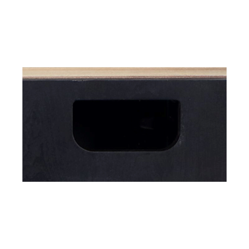 ACME Geranio Wood 3-Door Console Cabinet in Metallic Silver & Walnut