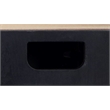 ACME Geranio Wood 3-Door Console Cabinet in Metallic Silver & Walnut