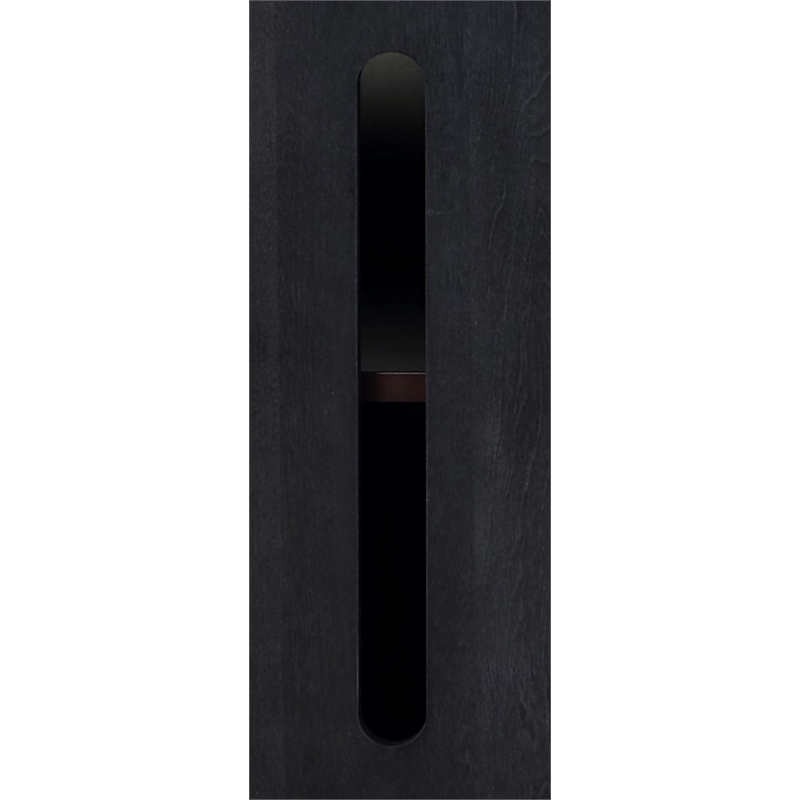 ACME Geranio Wood 3-Door Console Cabinet in Metallic Silver & Walnut