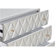 ACME Anson Wood 3-Drawer Console Cabinet in Metallic Silver & Champagne