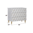 ACME Anson Wood 3-Drawer Console Cabinet in Metallic Silver & Champagne