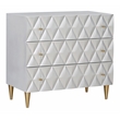 ACME Anson Wood 3-Drawer Console Cabinet in Metallic Silver & Champagne