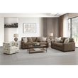 ACME Darya Transitional Fabric Upholstered Sofa with 4 Pillows in Brown