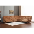 ACME Emmy Chenille Fabric Power Motion Sectional Sofa with USB Port in Orange