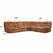 ACME Emmy Chenille Fabric Power Motion Sectional Sofa with USB Port in Orange