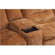 ACME Emmy Chenille Fabric Power Motion Sectional Sofa with USB Port in Orange