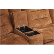 ACME Emmy Chenille Fabric Power Motion Sectional Sofa with USB Port in Orange