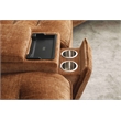ACME Emmy Chenille Fabric Power Motion Sectional Sofa with USB Port in Orange