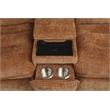 ACME Emmy Chenille Fabric Power Motion Sectional Sofa with USB Port in Orange