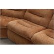 ACME Emmy Chenille Fabric Power Motion Sectional Sofa with USB Port in Orange