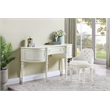 ACME Dorothy Wood/PU Leather Round Swivel Chair in Pearl White & Ivory