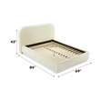 ACME Arden Contemporary Fabric Rectangular Upholstered Full Bed in Beige