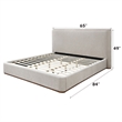 ACME Orane Contemporary Wood/Fabric Full Bed with Storage in Gray