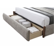 ACME Orane Contemporary Wood Upholstered Queen Bed with Storage in Gray