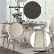 ACME Kasa Wood Dining Table with Sintered Stone Top in Gray & Champagne