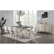 ACME Kasa 3-Drawer Wood Storage Server with Fluted Legs in Champagne Gray
