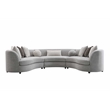 ACME Ivria Fabric Upholstered Sectional Sofa with 9 Pillows in Gray
