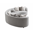 ACME Ivria Fabric Upholstered Sectional Sofa with 9 Pillows in Gray