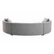 ACME Ivria Fabric Upholstered Sectional Sofa with 9 Pillows in Gray
