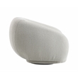 ACME Isabel Contemporary Fabric Upholstered Chair with Swivel in Beige