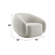 ACME Isabel Contemporary Fabric Upholstered Chair with Swivel in Beige