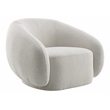 ACME Isabel Contemporary Fabric Upholstered Chair with Swivel in Beige