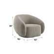 ACME Isabel Fabric Upholstered Chair with Swivel in 2-Tone Brown