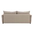 ACME Irina Fabric Upholstered Sofa with Full Size Sleeper and 4 Pillows in Beige