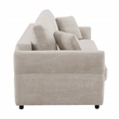 ACME Haran Fabric Upholstered Sofa with Queen Size Sleeper & 2 Pillows in Beige