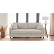 ACME Haran Fabric Upholstered Sofa with Queen Size Sleeper & 2 Pillows in Beige