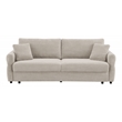 ACME Haran Fabric Upholstered Sofa with Queen Size Sleeper & 2 Pillows in Beige