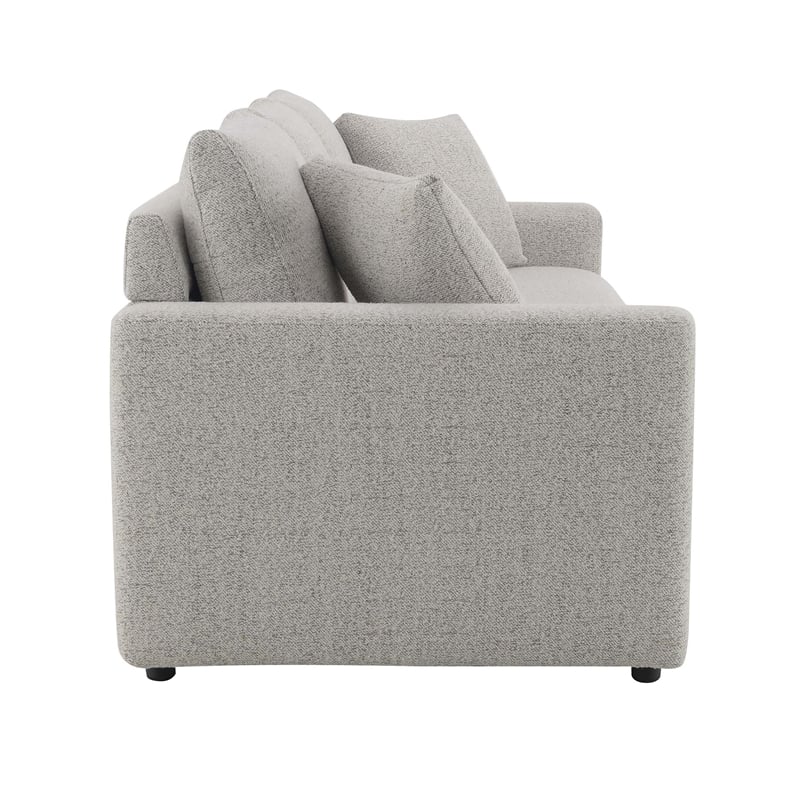 ACME Connie Fabric Upholstered Sofa with Sleeper and 2 Pillows in Beige