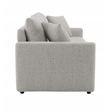 ACME Connie Fabric Upholstered Sofa with Sleeper and 2 Pillows in Beige